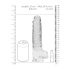 REALROCK - prozirni realistični dildo - transparentan (22 cm)