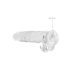 REALROCK - prozirni realistični dildo - transparentan (22 cm)