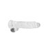 REALROCK - prozirni realistični dildo - transparentan (22 cm)
