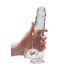 REALROCK - prozirni realistični dildo - transparentan (22 cm)