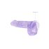 REALROCK - prozirni realistični dildo - ljubičasti (15 cm)