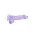 REALROCK - prozirni realistični dildo - ljubičasti (15 cm)