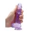 REALROCK - prozirni realistični dildo - ljubičasti (15 cm)