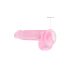 REALROCK - prozirni realistični dildo - ružičasti (15 cm)