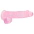 REALROCK - prozirni realistični dildo - ružičasti (15 cm)