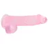 RealRock - realistični dildo - prozirni, rozi - 15 cm