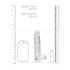 REALROCK - prozirni realistični dildo - proziran (15 cm)