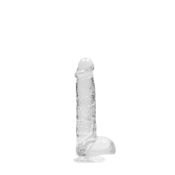 RealRock - realistični dildo - prozirni - 15 cm