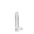 REALROCK - prozirni realistični dildo - proziran (15 cm)