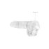 REALROCK - prozirni realistični dildo - proziran (15 cm)