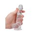 REALROCK - prozirni realistični dildo - proziran (15 cm)