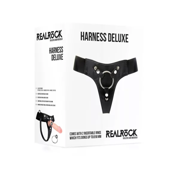 RealRock Deluxe - donji dodatak za strap-on - crni
