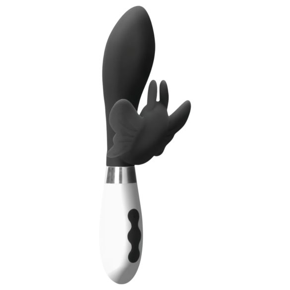 Alexios - leptir vibrator s ručkom za klitoris (crna)