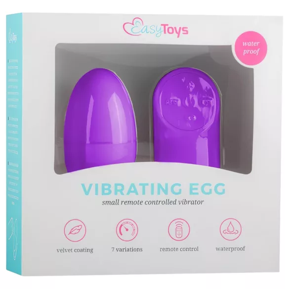 Easytoys - Vibracijsko jaje s daljinskim upravljanjem - 7 funkcija - ljubičasta