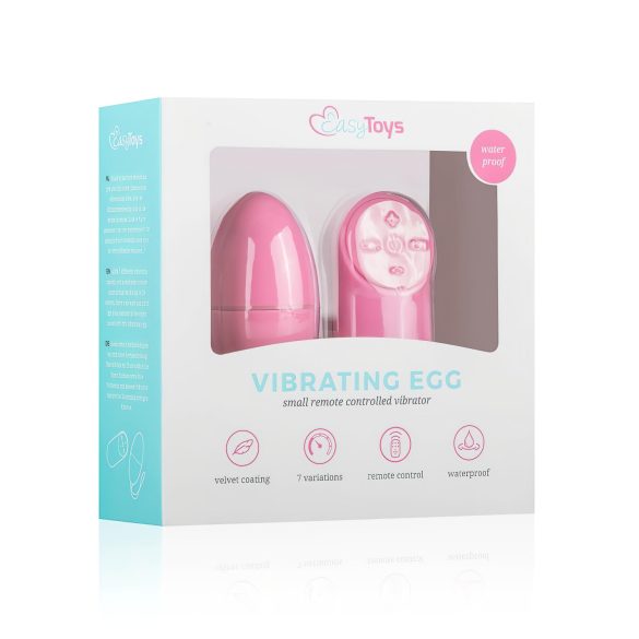 Easytoys - Bežični vibracijski jajolik s 7 ritmova (ružičasti)