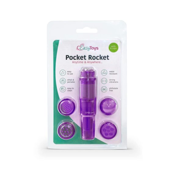 Easytoys Pocket Rocket - set vibratora - ljubičasti (5 dijelova)