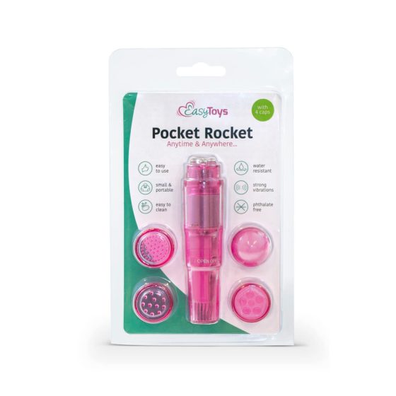 Easytoys Pocket Rocket - set vibratora - roza (5 dijelova)