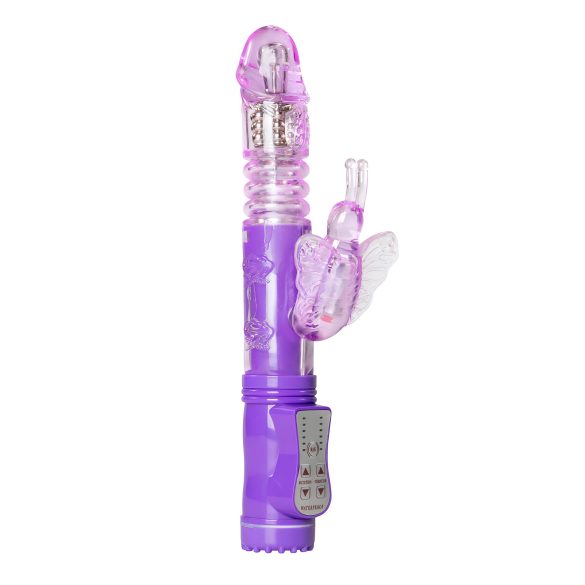 Easytoys Butterfly - rotirajući i potisni vibrator (ljubičasti)