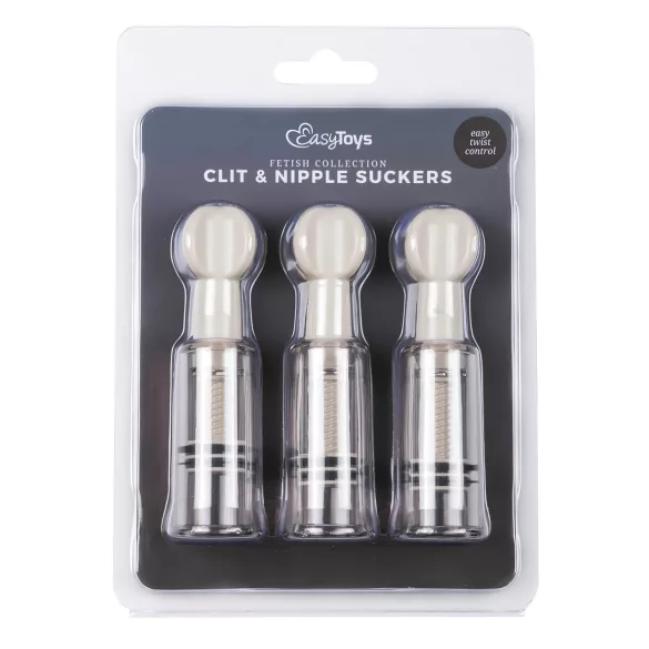 Easytoys - set pumpica za bradavice i klitoris (3 komada)