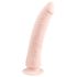Easytoys - 100% silikonski dildo s vakuumom (21 cm) - prirodni