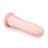 Easytoys - 100% silikonski dildo s vakuumom (21 cm) - prirodni