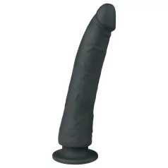   Easytoys - dildo s vakumskim postoljem - 100% silikon - 21cm - crni