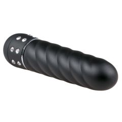   Easytoys Diamond Twirled - vibrator sa upletenom šipkom (crni)
