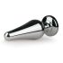 Easytoys Metal No.11 - analni čep s ružičastim kamenom - srebrni (3,5cm)