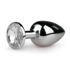 Easytoys - metalni čep za analni dildo (srebrno-bijeli)