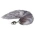 Easytoys Fox NO5 - metalni analni čep s lisicom (srebro-srebro)