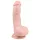Easytoys - dildo s testisima i vakuum podlogom - 15 cm - prirodna boja