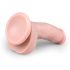 Easytoys - dildo s vakuumskim postoljem i testisima (15 cm) - prirodno