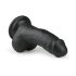 Easytoys - dildo s vakuumskom drškom i testisima (15 cm) - crni