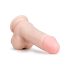 Easytoys - dildo s vakuumskim postoljem i testisima (17,5cm) - prirodno