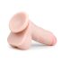 Easytoys - dildo s vakuumskim postoljem i testisima (17,5cm) - prirodno