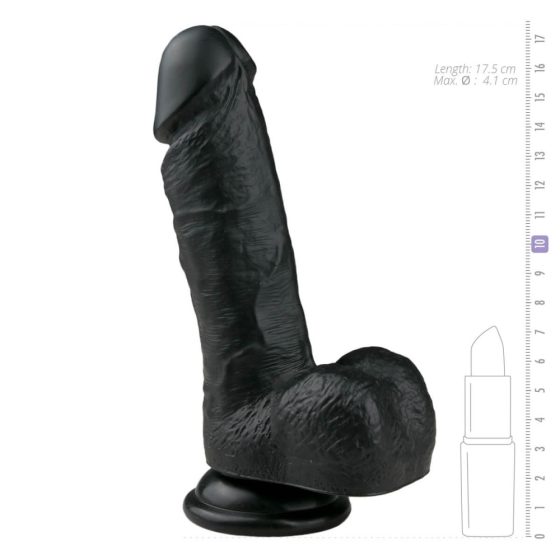 Easytoys - dildo za testise (17,5 cm) - crni