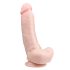 Easytoys - dildo s vakuumskom bazom i testisima (20 cm) - prirodan