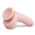 Easytoys - dildo s vakuumskom bazom i testisima (20 cm) - prirodan