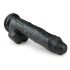 Easytoys - Veliki crni dildo s postoljem (26,5 cm) - s testisima