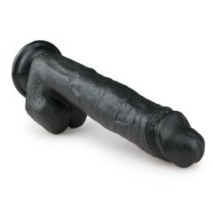   Easytoys - veliki dildo (26,5 cm) s vakuumskim čašicama - crni