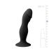 Easytoys - crni dildo s usisnom čašicom i glavićem