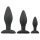 Easytoys Rocket - set analnih čepova - crni (3 dijela)