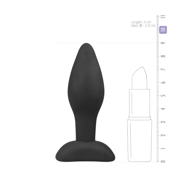 Easytoys - analni čepić - mali - silikon - crni