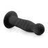 Easytoys rebrasti analni dildo s vakuumskom bazom (14 cm) - crni