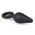 Easytoys Pointy Plug - analni čep s prstenom - srednji (crni)