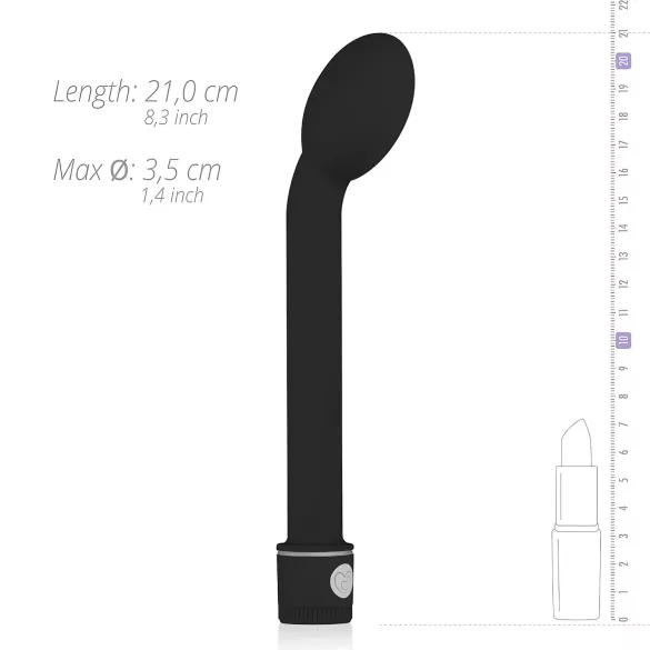 Easytoys - G točka vibrator - tanak - silikon crni