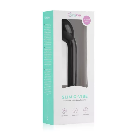Easytoys - G točka vibrator - tanak - silikon crni