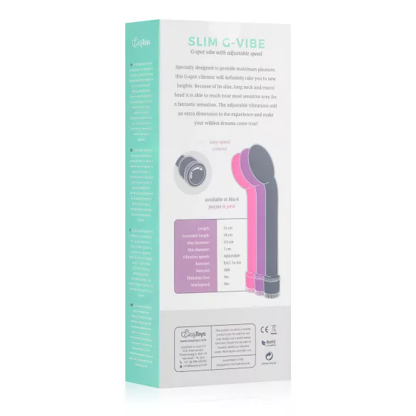 Easytoys - G-točka vibrator - tanak - silikon ljubičasti