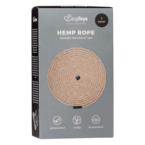 Easytoys Hemp Rope - uže za vezivanje (5m) - prirodno