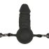 Easytoys - gag s unutrašnjim dildom (crni)